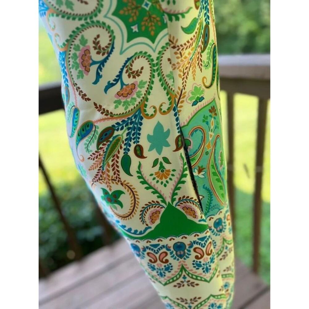 MNG Mango Paisley Tile Print Shift Dress | Sleeveless Size 4 - Picture 6 of 7